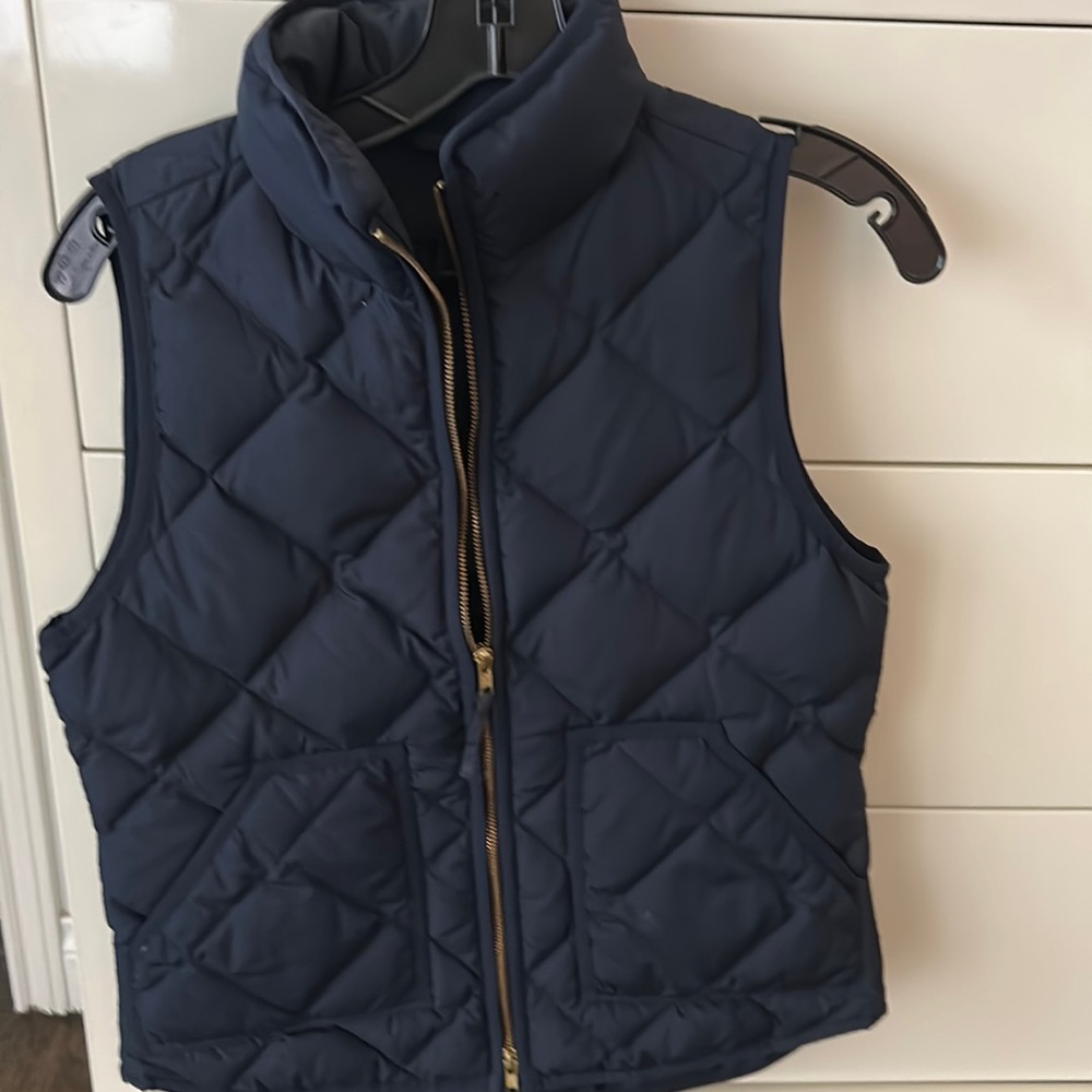 Navy blue JCREW puffer vest quilted size xs women